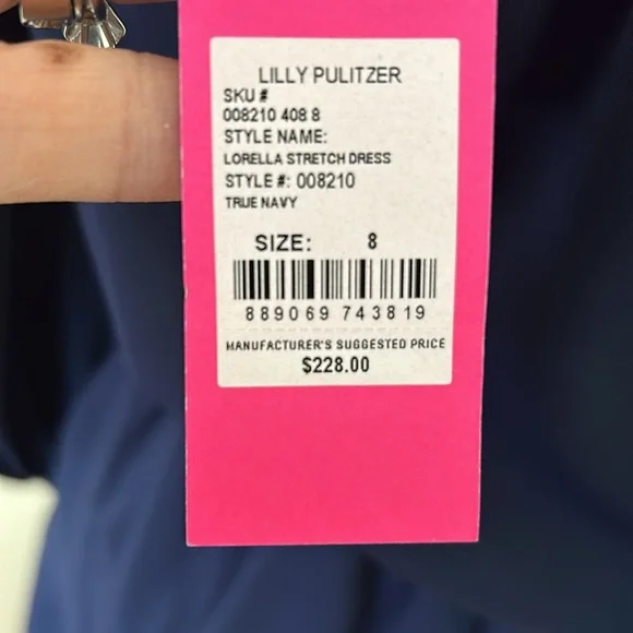 Lilly Pulitzer Lorella Stretch Dress in True Navy - Picture 7 of 10
